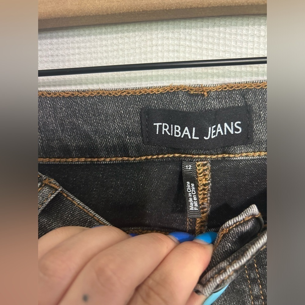 Tribal jeans high waisted raw hem - Picture 2 of 6